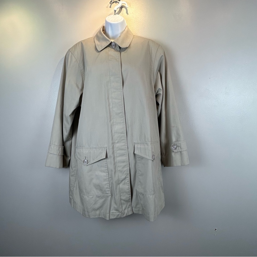 Vintage London Fog‎ Short Trench Coat Women’s Size 10 Button Front Big Pockets